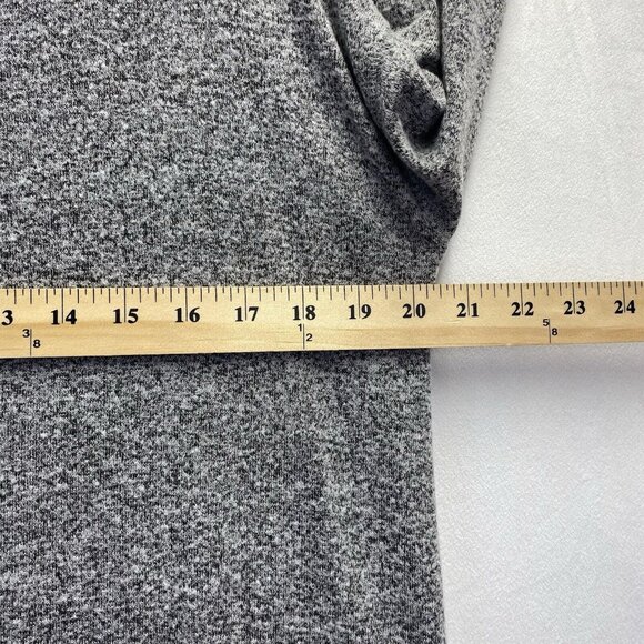 Lucky Brand Crewneck Long Sleeve Soft Knit Sweatshirt Women XS Gray Banded Hem - Picture 4 of 16